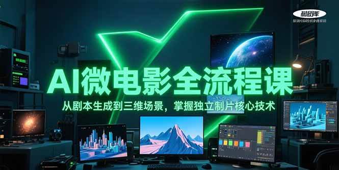 AI微电影全流程课，从剧本生成到三维场景，掌握独立制片核心技术-贝贝云网创