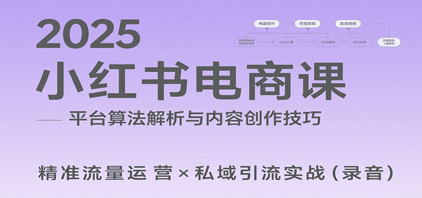 2025小红书电商课：解析算法，创作高转化内容，助力卖家获取流量实现变现(录音)-贝贝云网创