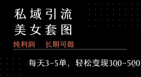 私域卖套图每天3-5单 每单利润99-2张+-贝贝云网创