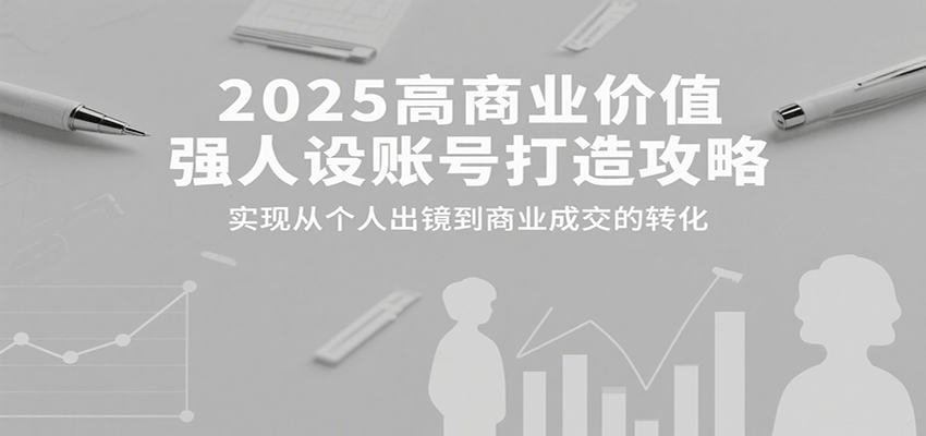 2025高商业价值强人设账号打造攻略，实现从个人出镜到商业成交的转化-贝贝云网创