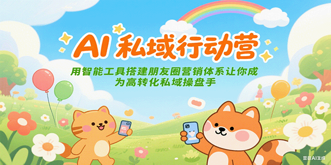 AI私域行动营：用智能工具搭建朋友圈营销体系让你成为高转化私域操盘手-贝贝云网创