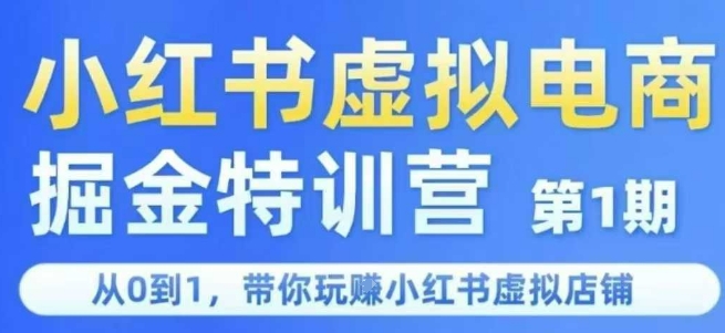 小红书虚拟电商掘金特训营第1期，从0到1，带你玩转小红书虚拟店铺-贝贝云网创
