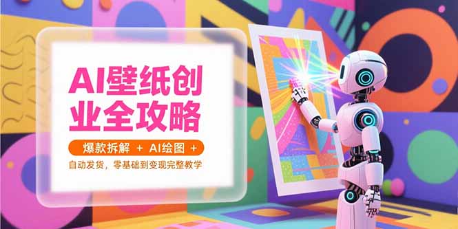 AI壁纸创业全攻略，爆款拆解+AI绘图+自动发货，零基础到变现完整教学-贝贝云网创