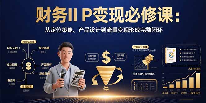 财务IP变现必修课：从定位策略、产品设计到流量变现形成完整闭环-贝贝云网创