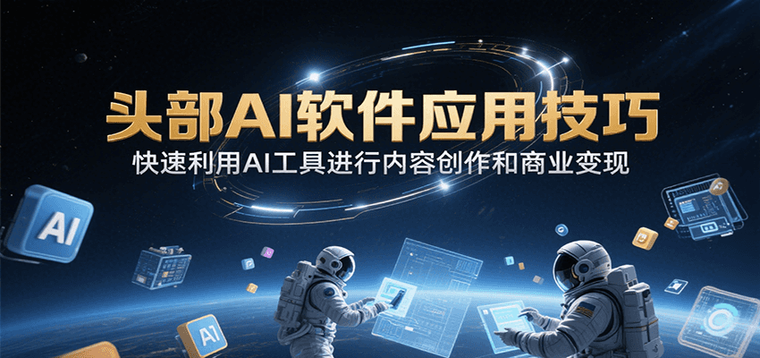 头部AI软件应用技巧，快速利用AI工具进行内容创作和商业变现-贝贝云网创