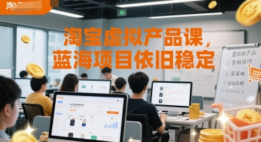 淘宝虚拟产品课，蓝海项目依旧稳定-贝贝云网创