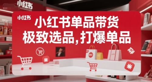小红书单品带货，极致选品，打爆单品(更新)-贝贝云网创