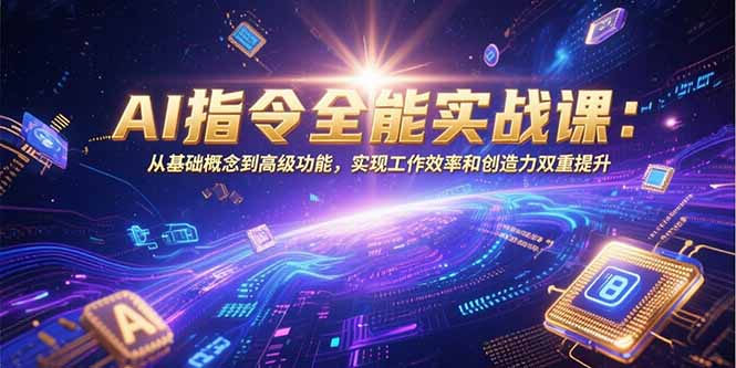 AI指令全能实战课：从基础概念到高级功能，实现工作效率和创造力双重提升-贝贝云网创
