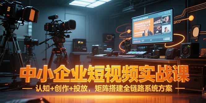 中小企业短视频实战课，认知+创作+投放，矩阵搭建全链路系统方案-贝贝云网创