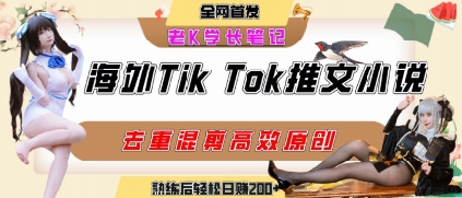 海外tiktok小说推文暴力项目，高停留率，高转化率，上手后一天搞顿饭钱不是问题-贝贝云网创