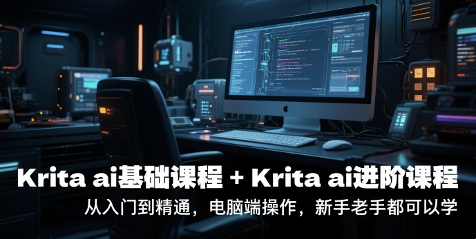 krita ai基础课程+Krita ai进阶课程，从入门到精通，电脑端操作，新手老手都可以学-贝贝云网创