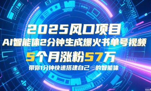 AI智能体2分钟一键生成爆火书单号原创视频，5个月涨粉57w，带你零代码1分钟搭建智能体-贝贝云网创