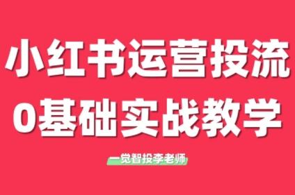 李老师·小红书运营投流，0基础实战教学(更新)-贝贝云网创