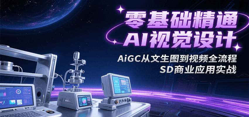 零基础精通AI视觉设计，AiGC从文生图到视频全流程，SD商业应用实战-贝贝云网创