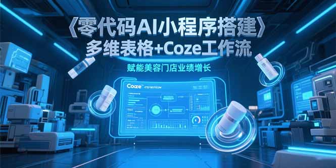 零代码AI小程序搭建，多维表格+Coze工作流，赋能美容门店业绩增长-贝贝云网创