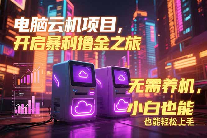 电脑云机项目 暴力撸金玩法，不需要养机 配置没有要求 单机100个窗口一…-贝贝云网创