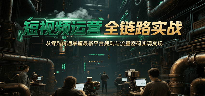 短视频运营全链路实战，从零到精通掌握最新平台规则与流量密码实现变现-贝贝云网创