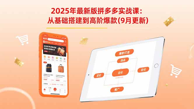 2025年最新版拼多多实战课：从基础搭建到高阶爆款(9月更新-贝贝云网创