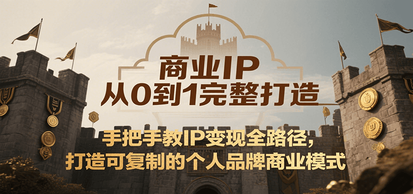 商业IP从0到1完整打造，手把手教IP变现全路径，打造可复制的个人品牌商业模式-贝贝云网创