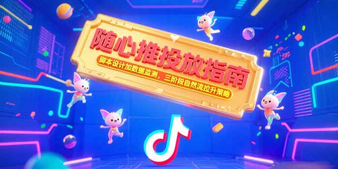 随心推投放指南，脚本设计加数据监测，三阶段自然流拉升策略-贝贝云网创