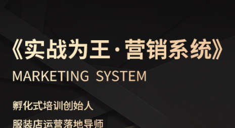 老杨·服装老板必修课《实战为王-营销系统》实现业绩被动式增长-贝贝云网创