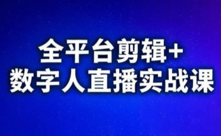 视频号、快手、抖音全平台剪辑+数字人直播实战课(更新6月)-贝贝云网创