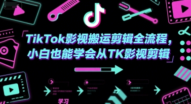 TikTok影视搬运剪辑全流程，小白也能学会从TK影视剪辑-贝贝云网创
