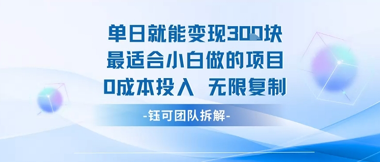 单日就能变现3张最适合小白做的项目0成本投入 无限复制-贝贝云网创