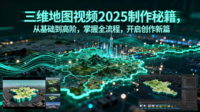 三维地图视频2025制作秘籍，从基础到高阶，掌握全流程，开启创作新篇-贝贝云网创