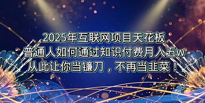 2025年互联网项目天花板，普通人如何通过卖项目实现逆风翻盘，月入5W＋！-贝贝云网创