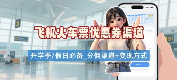 学生党必看！机票火车票优惠券申请渠道 + 项目打法，开学季节日速存-贝贝云网创