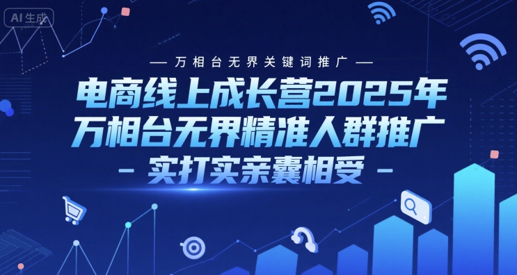 电商线上成长营2025年，万相台无界关键词推广-万相台无界精准人群推广-实打实亲囊相受-贝贝云网创