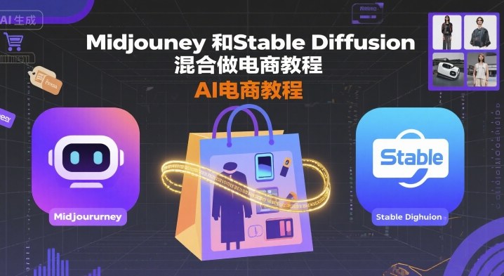 Midjourney和Stable Diffusion混合做电商教程-ai电商教程-贝贝云网创