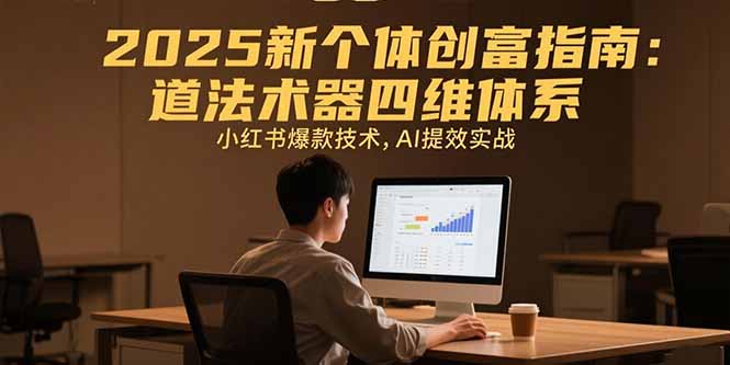 2025新个体创富指南：道法术器四维体系，小红书爆款技术，AI提效实战-贝贝云网创