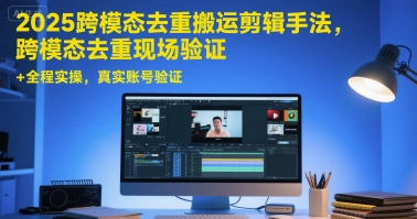 2025跨模态去重搬运剪辑手法，跨模态去重现场验证 +全程实操，真实账号验证-贝贝云网创