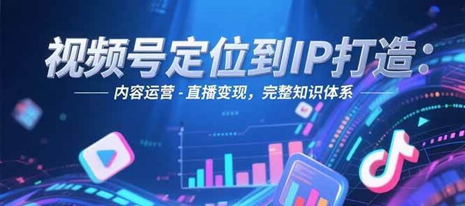 视频号定位到IP打造：账号搭建-内容运营-直播变现，完整知识体系-贝贝云网创