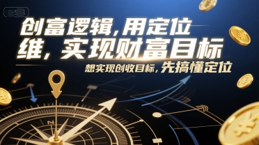 创富逻辑，用定位思维实现财富目标，想实现创收目标，先搞懂定位-贝贝云网创