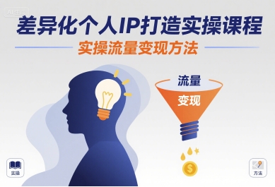差异化个人IP打造实操课程，实操流量变现方法-贝贝云网创