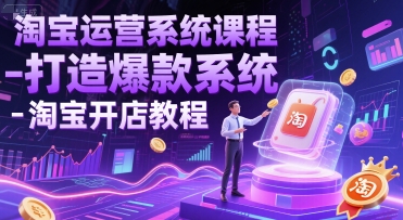 淘宝运营系统课程-打造爆款系统-淘宝开店教程-贝贝云网创