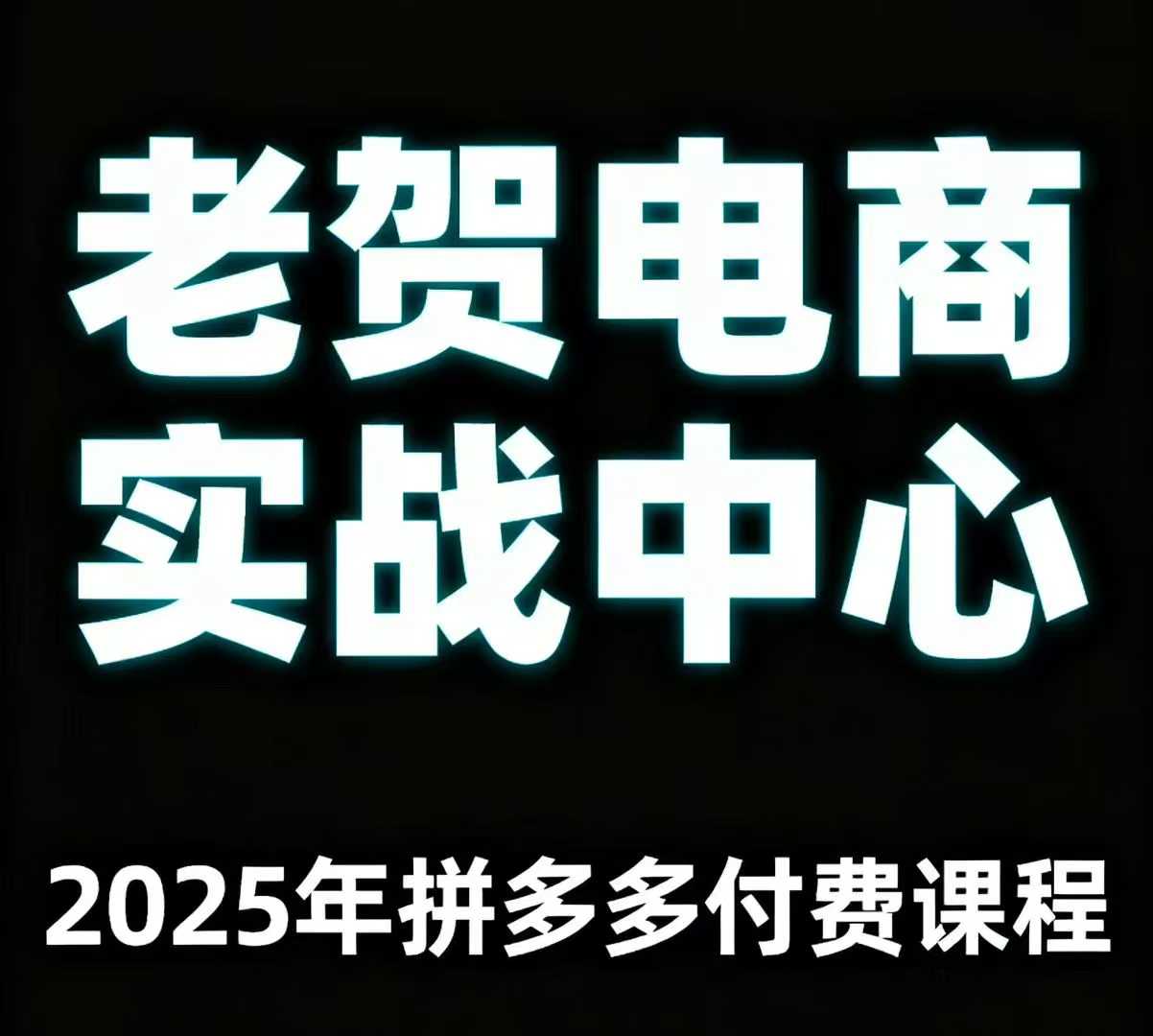 老贺电商2025年拼多多付费课程，用通俗易懂的方法告诉你多多怎么玩-贝贝云网创