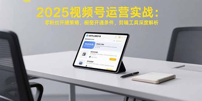 2025视频号运营实战：零粉丝开播策略，橱窗开通条件，剪辑工具深度解析-贝贝云网创