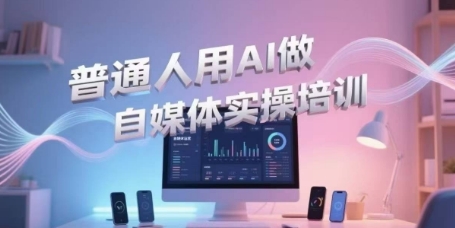 普通人用AI做自媒体实操培训，普通人一个人用ai做自媒体，视频制作、短视频引流、直播带货，轻松入门-贝贝云网创