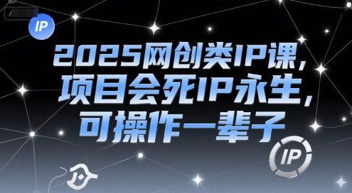 2025网创类IP课，项目会死IP永生，可操作一辈子-贝贝云网创