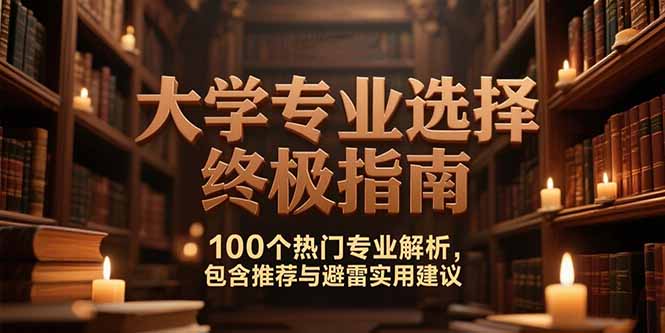 付费文：大学专业选择终极指南,100个热门专业解析,包含推荐与避雷实用建议-贝贝云网创