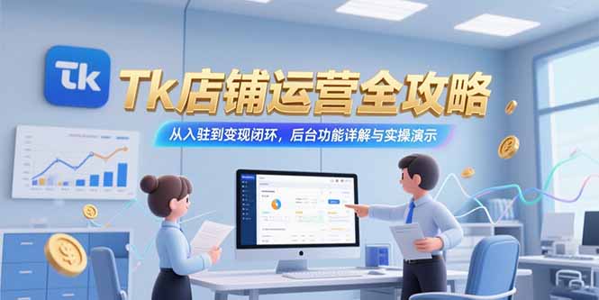 Tk店铺运营全攻略，从入驻到变现闭环，后台功能详解与实操演示-贝贝云网创