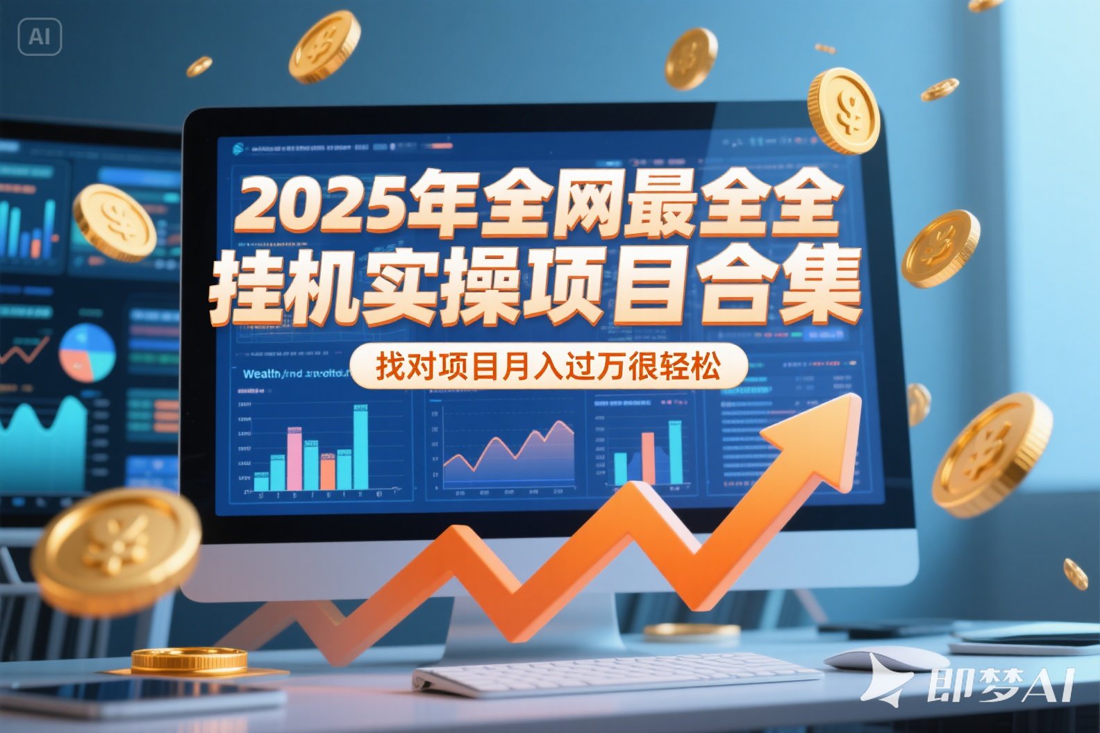 2025年挂机实操项目实操演练，挂机类型，AI直播类型，轻资产创业类型…-贝贝云网创