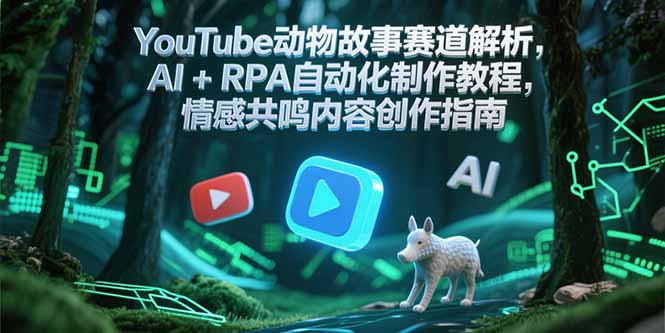 YouTube动物故事赛道解析，AI+RPA自动化制作教程，情感共鸣内容创作指南-贝贝云网创