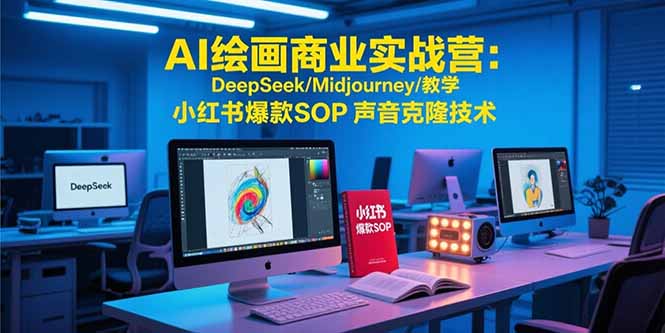 AI绘画商业实战营：DeepSeek/Midjourney/教学 小红书爆款SOP 声音克隆技术-贝贝云网创