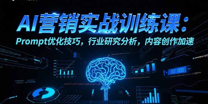 AI营销实战训练课：Prompt优化技巧，行业研究分析，内容创作加速-贝贝云网创