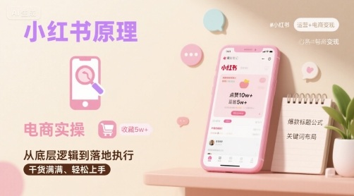 小红书原理以及详细实操流程，小红书电商教程-贝贝云网创